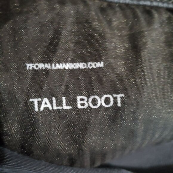 7 For All Mankind Jeans Womens 32 Black Tall Boot Distressed Denim - Picture 3 of 14